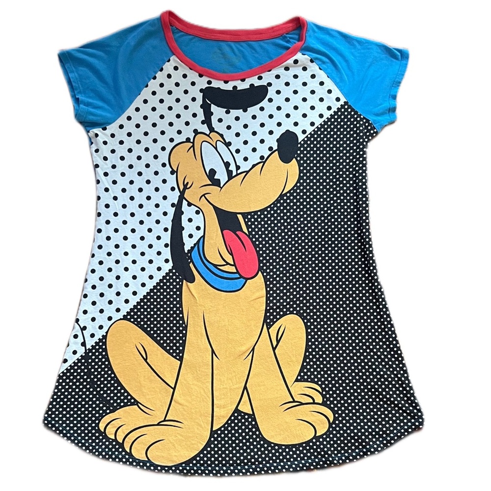 Women's Disney Pluto Scoop Neck Dorm Sleep Shirt